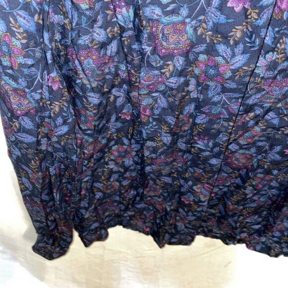 Pendleton Women’s Dressy Blouse Size 8 Petite Black Floral Going Out Party - Picture 6 of 12